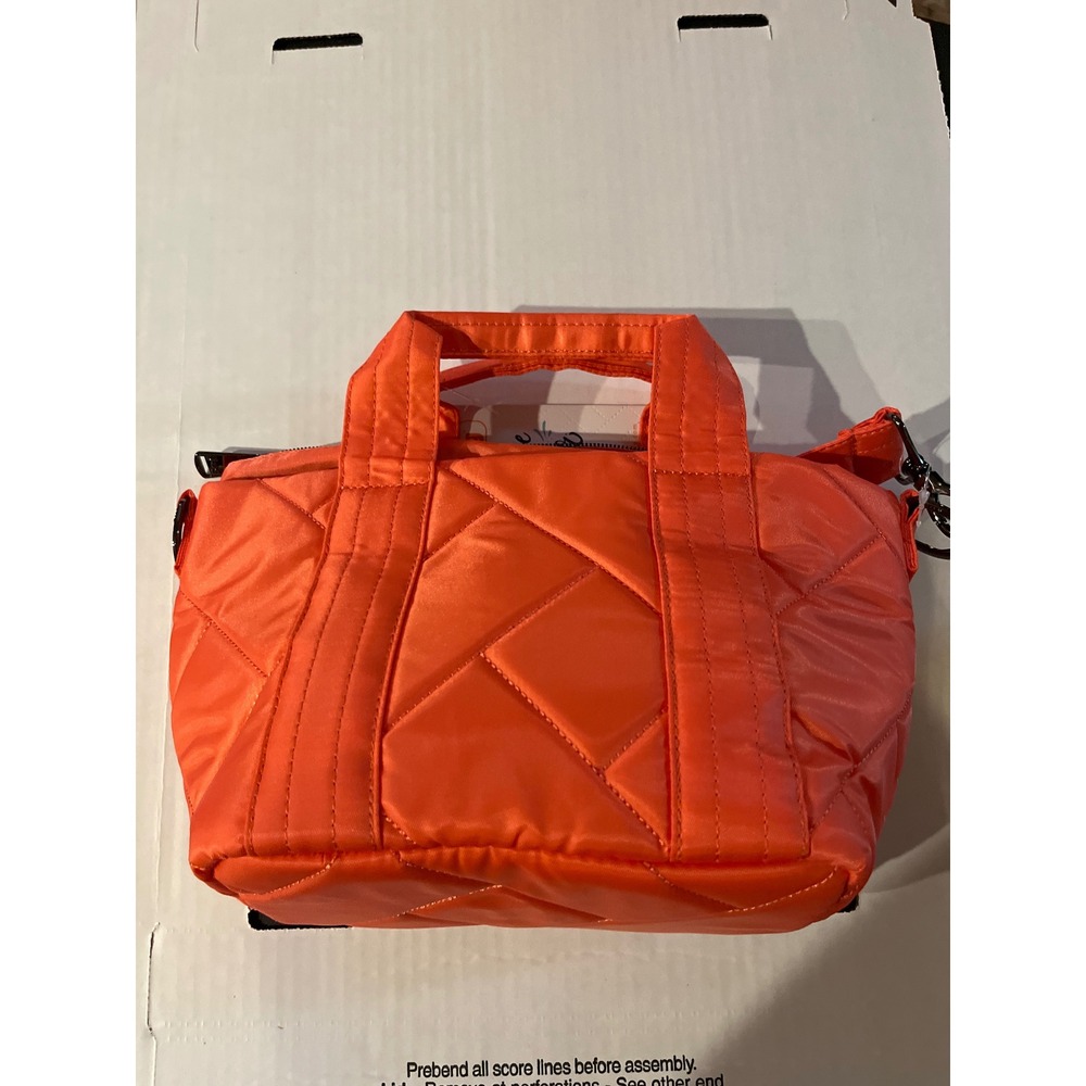 Lug Mini Puffer Tote Crossbody Bag Neon Orange Quilted Nylon New With‎ Tags - Picture 5 of 7